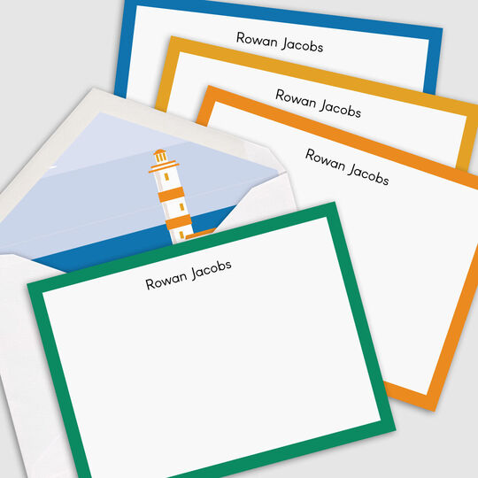 The New England Border Flat Note Cards Collection