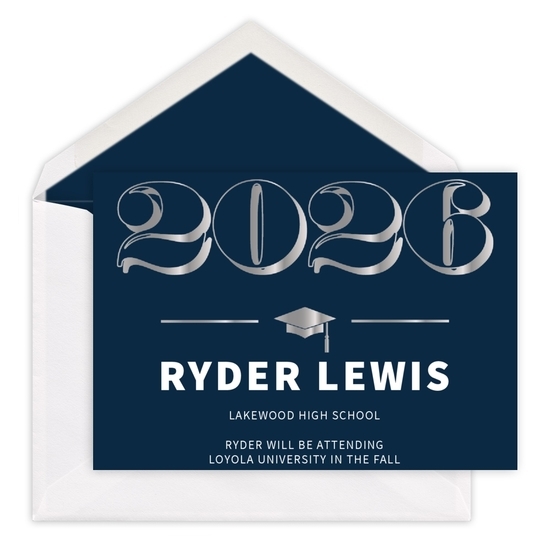 Foil Jumbo Year Graduation Announcements