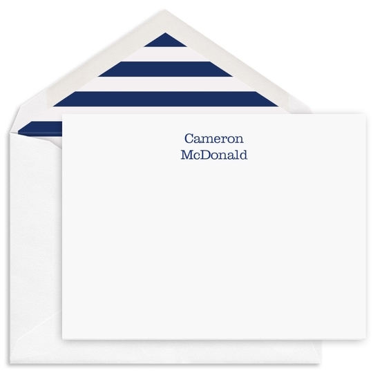 McDonald Flat Note Cards - Raised Ink