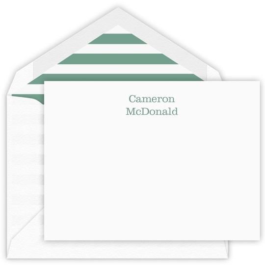 McDonald Flat Correspondence Cards - Letterpress