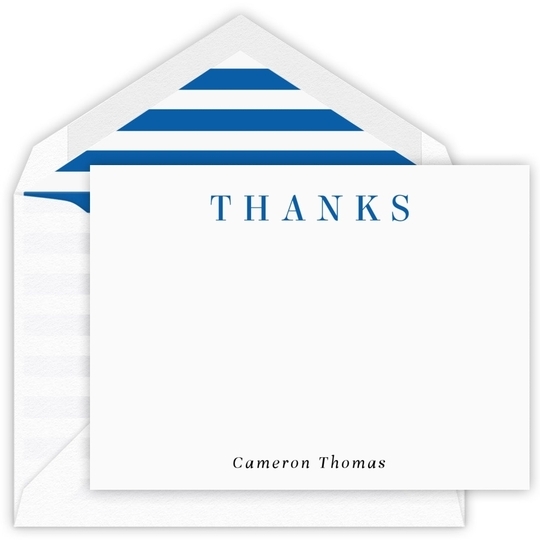 Thanks Flat Correspondence Cards - Letterpress
