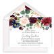 Burgundy Floral Topper Invitations Image 1 of 2