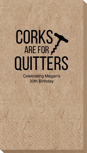 Corks Are For Quitters Bali Guest Towels