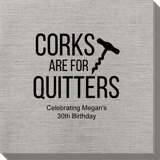 Corks Are For Quitters Bamboo Luxe Napkins
