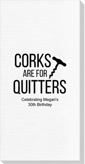 Corks Are For Quitters Deville Guest Towels