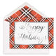 Foil Red Plaid Folded Holiday Cards Image 5 of 7