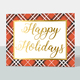 Foil Red Plaid Folded Holiday Cards Image 7 of 7