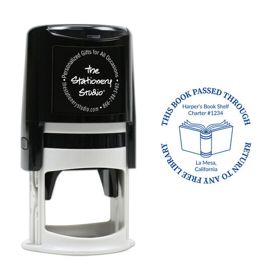 Free Little Library Book Self Inking Book Stamp