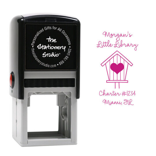 Heart Little Library Self-Inking Stamp