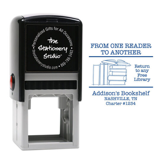 Free Little Library Books Self-Inking Stamp