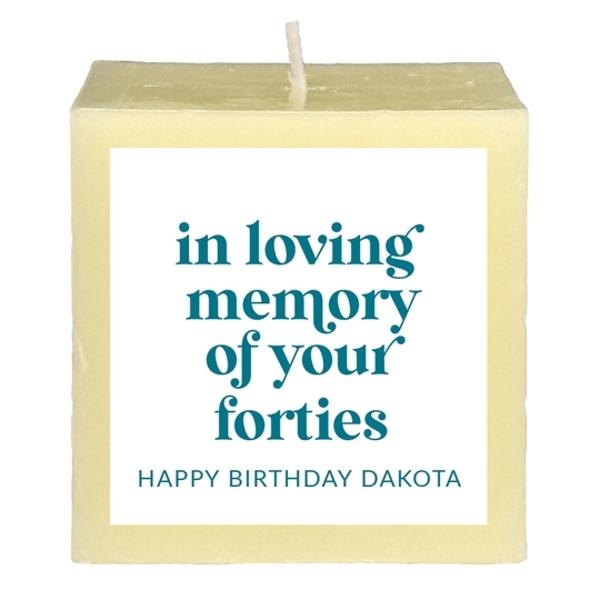 In Loving Memory Decades 3-Inch Candle