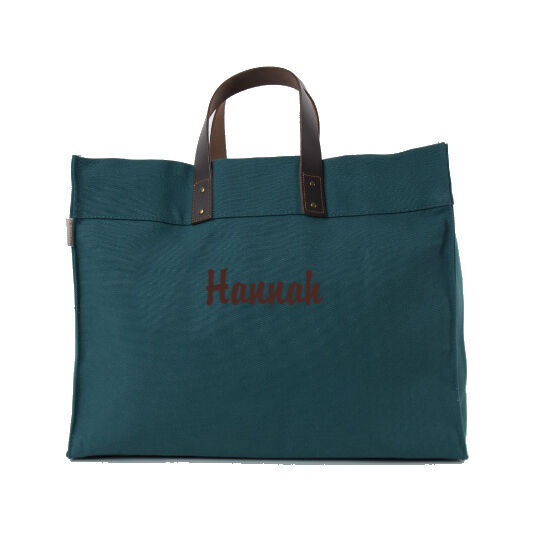 Personalized Teal Shopper Tote