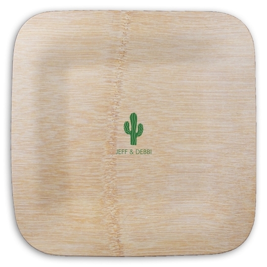 Desert Cactus Square Bamboo Plates