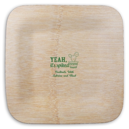 Yeah It's Spiked Square Bamboo Plates