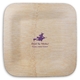 Witch On a Broom Silhouette Square Bamboo Plates Image 1 of 2