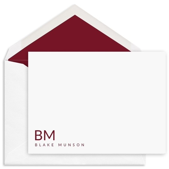 Epic Initials Flat Cards - Raised Ink