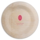 Outline Shaped Oval Monogram with Text Round Bamboo Plates Image 1 of 2