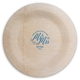 Mr. and Mrs. Best Wishes Round Bamboo Plates Image 1 of 2