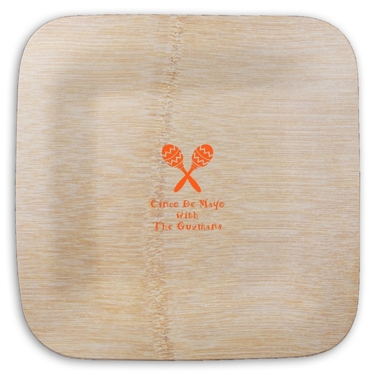 Maracas Square Bamboo Plates