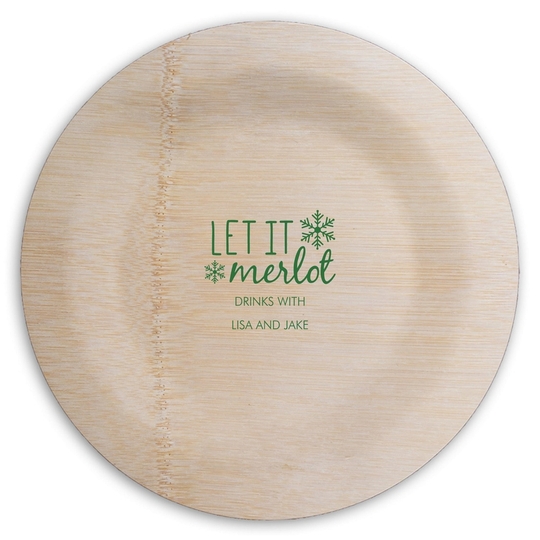  Round Bamboo Plates
