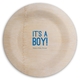 It's A Boy Round Bamboo Plates Image 1 of 2