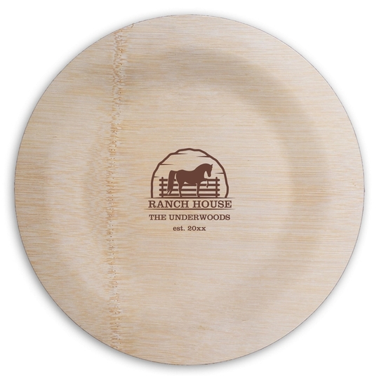  Round Bamboo Plates