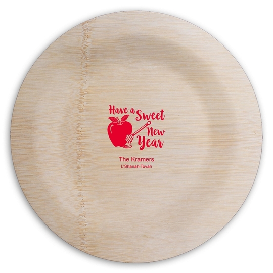  Round Bamboo Plates