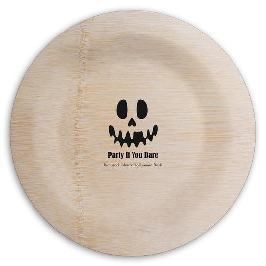 Ghost Face Round Bamboo Plates