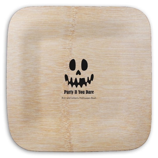 Ghost Face Square Bamboo Plates