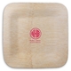 Framed Rounded Monogram with Text Square Bamboo Plates Image 1 of 3