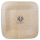 Framed Rounded Monogram with Text Square Bamboo Plates Image 3 of 3