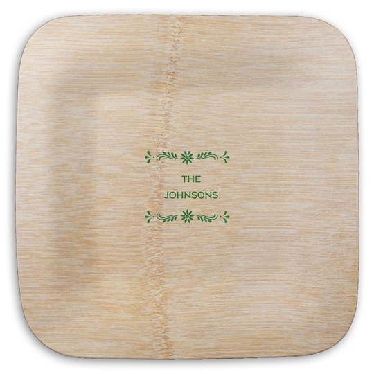 Fiesta Frame Square Bamboo Plates