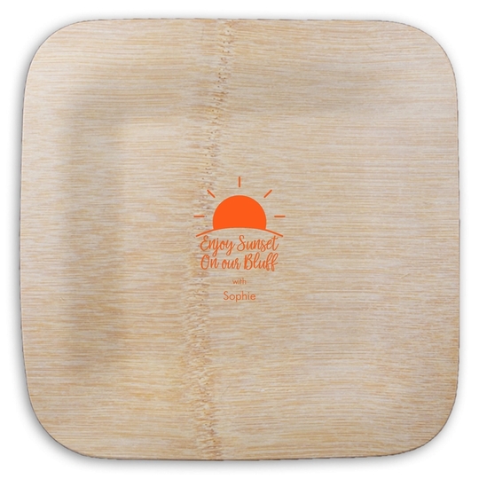  Square Bamboo Plates
