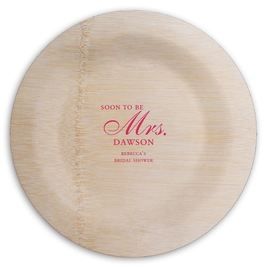Elegant Soon to be Mrs. Round Bamboo Plates