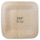 Elegant 100th Scroll Square Bamboo Plates Image 1 of 2