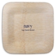 Big Word Navy Square Bamboo Plates Image 1 of 2