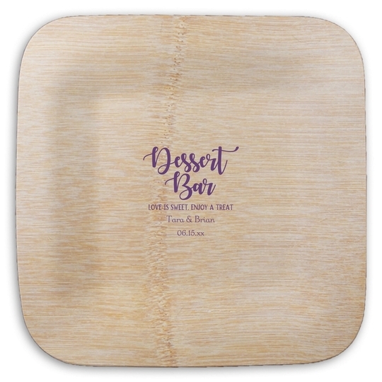Dessert Bar Square Bamboo Plates