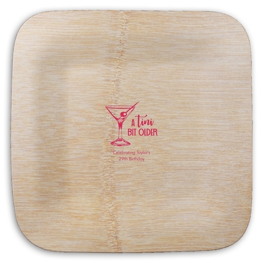 A Tini Bit Older Square Bamboo Plates