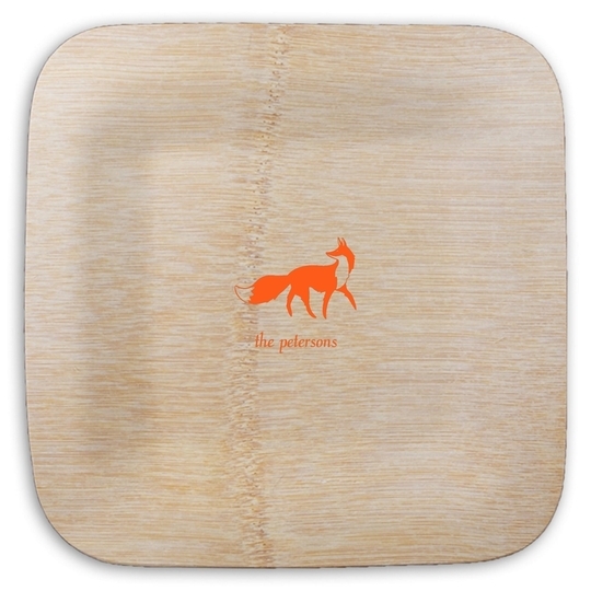 Fox Square Bamboo Plates