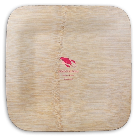 Crawfish Square Bamboo Plates