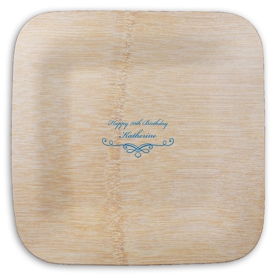 Classic Scroll Square Bamboo Plates