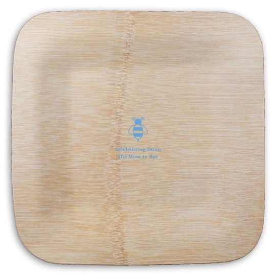 Bumble Bee Square Bamboo Plates