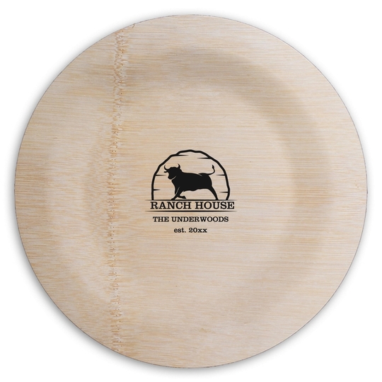  Round Bamboo Plates