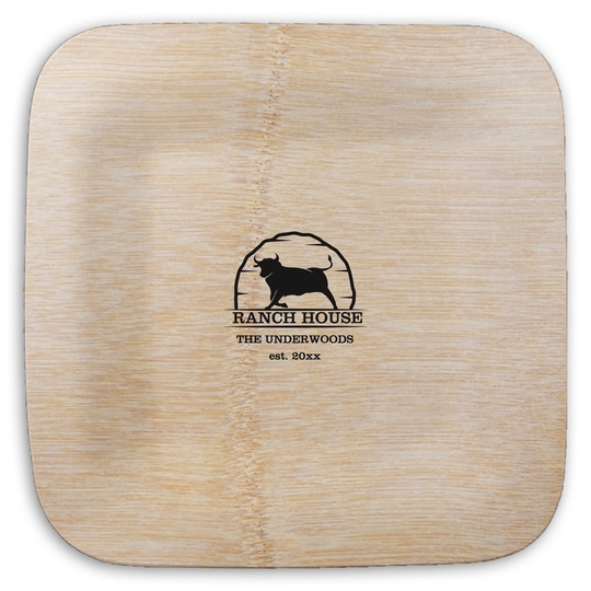  Square Bamboo Plates