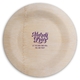 Bold Script Mardi Gras Round Bamboo Plates Image 1 of 2