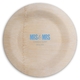Bold Mrs & Mrs Round Bamboo Plates Image 1 of 2
