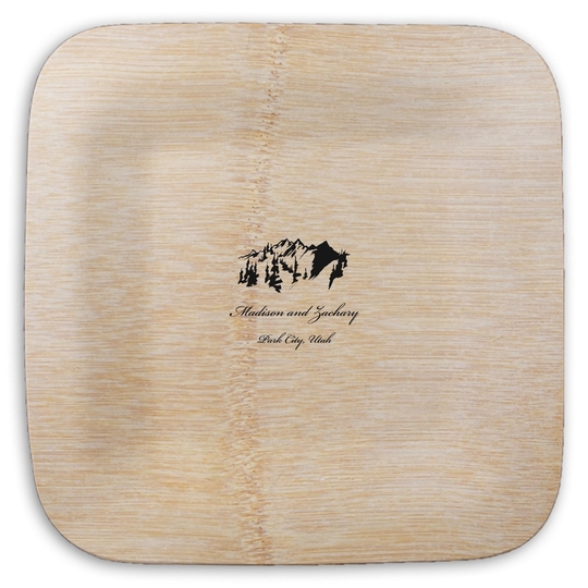  Square Bamboo Plates