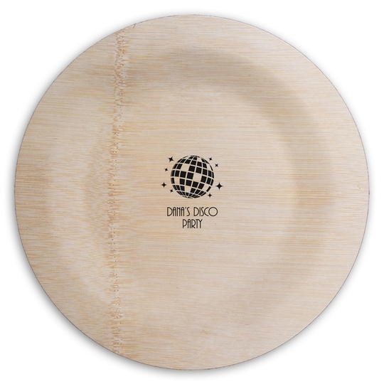 Disco Ball Round Bamboo Plates