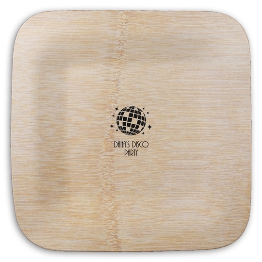Disco Ball Square Bamboo Plates