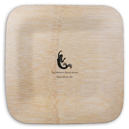 Mermaid Square Bamboo Plates